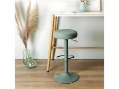 SMIDO - Lot De 4 Tabourets Réglables Simili Vert -Vous savez quand c'est un magasin de meubles. tabouret haut 12600207
