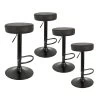 SMIDO - Lot De 4 Tabourets Réglables Simili Noir -Vous savez quand c'est un magasin de meubles. tabouret haut 12600235