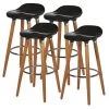 Lot De 4 Tabourets De Bar - Noir - Pied Metal Peinture Bois - L 39 X P 33 X H 70 Cm - OSLO -Vous savez quand c'est un magasin de meubles. tabouret haut 12968055