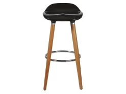 Lot De 4 Tabourets De Bar - Noir - Pied Metal Peinture Bois - L 39 X P 33 X H 70 Cm - OSLO -Vous savez quand c'est un magasin de meubles. tabouret haut 12968059