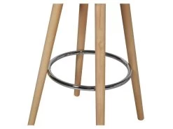 Lot De 2 Tabourets De Bar - Blanc - Pied Metal Peinture Bois - L 39 X P 37 X H 70,5 Cm - PITT -Vous savez quand c'est un magasin de meubles. tabouret haut 12992611