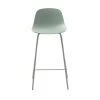 Hel - Lot De 2 Chaises De Bar En Plastique Et Métal H67,5cm - Couleur - Vert