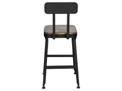 Chilly - Lot De 2 Chaises De Bar Métal Et Bois 63cm - Couleur - Bois Foncé / Noir -Vous savez quand c'est un magasin de meubles. tabouret haut 13305391