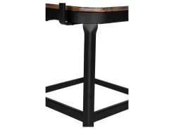 Chilly - Lot De 2 Chaises De Bar Métal Et Bois 63cm - Couleur - Bois Foncé / Noir -Vous savez quand c'est un magasin de meubles. tabouret haut 13305395