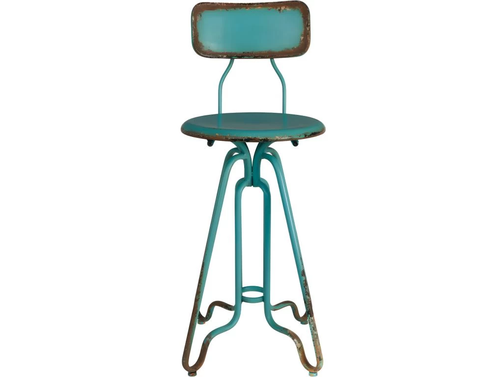 Ovid - Tabouret De Bar En Métal 61cm - Couleur - Turquoise 4 Ovid - Tabouret De Bar En Métal 61cm - Couleur - Turquoise – Image 2