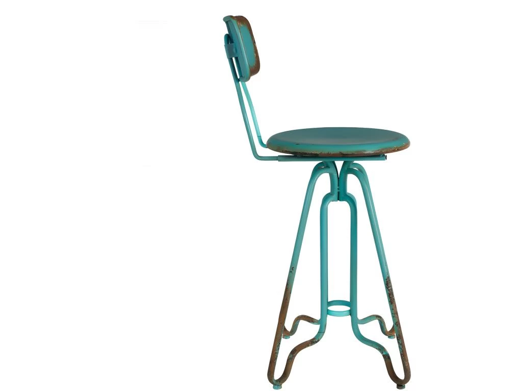Ovid - Tabouret De Bar En Métal 61cm - Couleur - Turquoise 5 Ovid - Tabouret De Bar En Métal 61cm - Couleur - Turquoise – Image 3