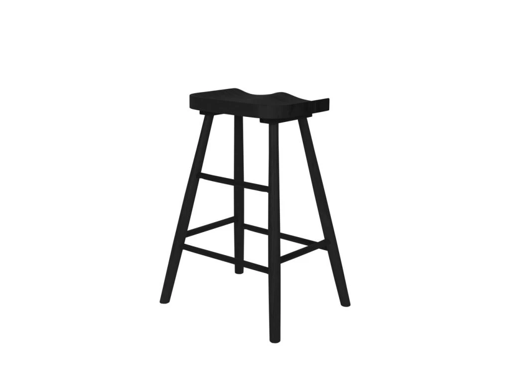 Vander - Tabouret De Bar En Bois 65,5cm - Couleur - Noir 5 Vander - Tabouret De Bar En Bois 65,5cm - Couleur - Noir – Image 3