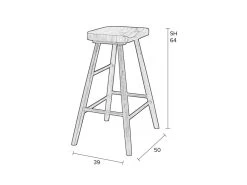 Vander - Tabouret De Bar En Bois 65,5cm - Couleur - Noir 17 Vander - Tabouret De Bar En Bois 65,5cm - Couleur - Noir -Vous savez quand c'est un magasin de meubles. tabouret haut 13305999