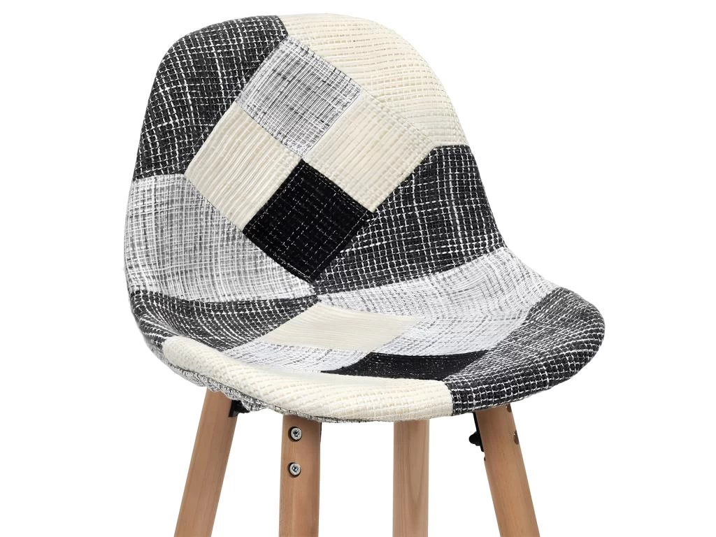 MOZAIK - Lot De 6 Tabourets Scandinaves Noirs Et Blancs 6 MOZAIK - Lot De 6 Tabourets Scandinaves Noirs Et Blancs – Image 4