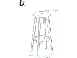 Lot De 2 Tabourets De Bar Scandinaves Bois De Hêtre KIBI (noir) -Vous savez quand c'est un magasin de meubles. tabouret haut 13490043