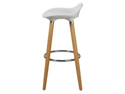 Lot De 4 Tabourets De Bar - Blanc - Pied Metal Peinture Bois - L 39 X P 33 X H 70 Cm - OSLO 10 Lot De 4 Tabourets De Bar - Blanc - Pied Metal Peinture Bois - L 39 X P 33 X H 70 Cm - OSLO -Vous savez quand c'est un magasin de meubles. tabouret haut 13497839