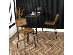 Lot De 2 Tabouret De Bar Industriel Avec Dossier Et Repose-pieds, Siège Rembourrés Marron 13 Lot De 2 Tabouret De Bar Industriel Avec Dossier Et Repose-pieds, Siège Rembourrés Marron -Vous savez quand c'est un magasin de meubles. tabouret haut 13582625