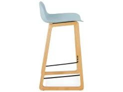 Tabouret De Bar Design "Toki" 87cm Bleu & Naturel -Vous savez quand c'est un magasin de meubles. tabouret haut 14127717