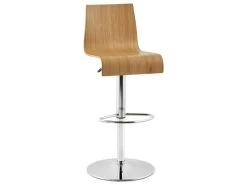 Tabouret De Bar Design "Zebra" 107cm Naturel