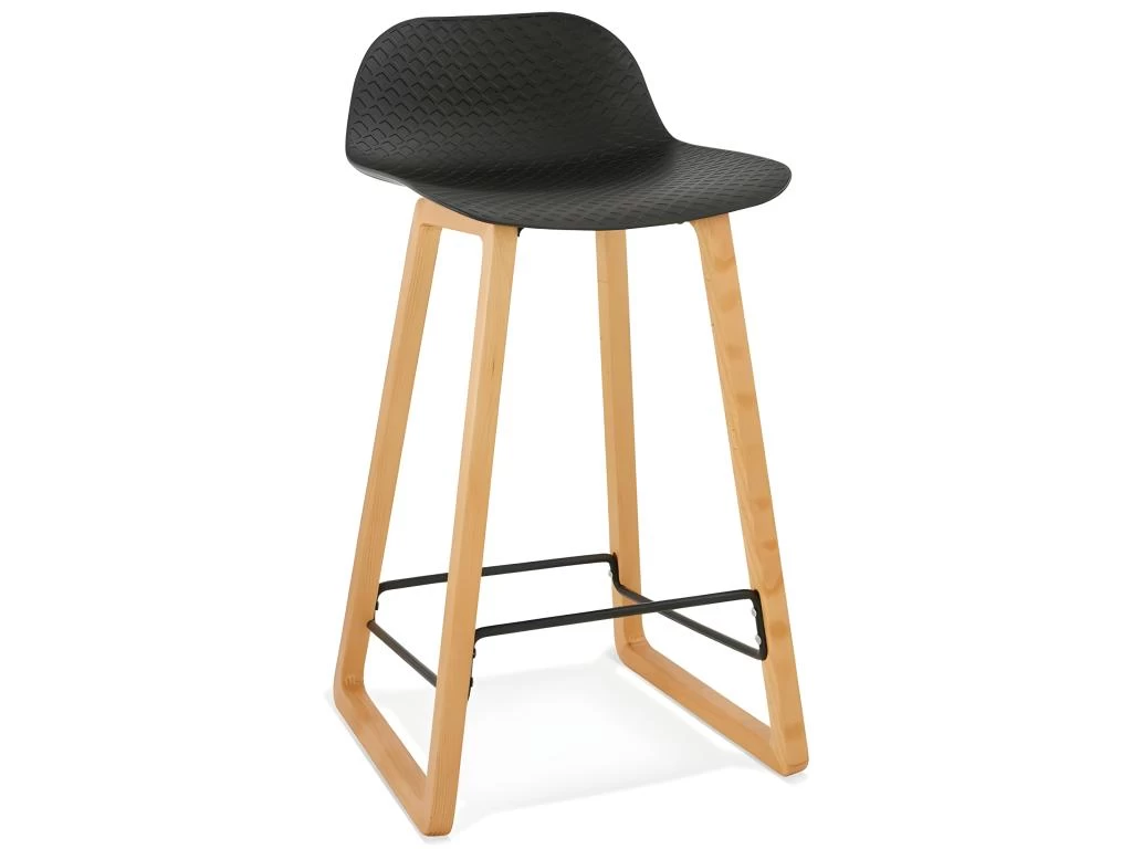 Tabouret De Bar Design "Toki" 87cm Noir & Naturel 3 Tabouret De Bar Design "Toki" 87cm Noir & Naturel
