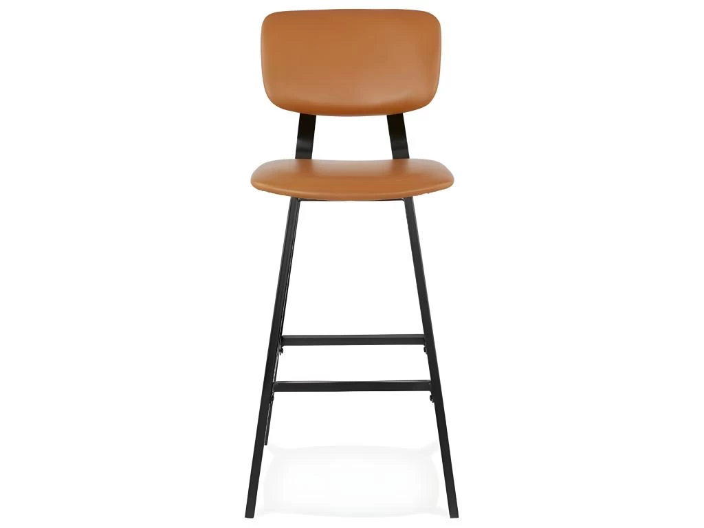 Tabouret De Bar "Bohem" 107cm Marron & Noir 4 Tabouret De Bar "Bohem" 107cm Marron & Noir – Image 2