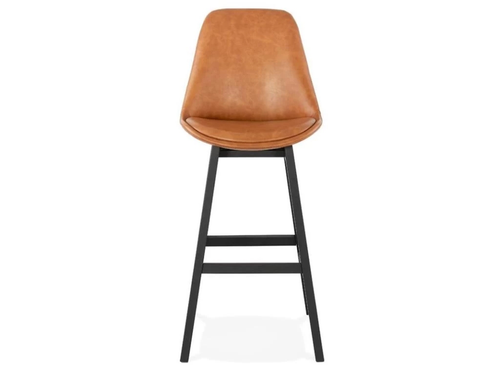 Tabouret De Bar Design "Dalia" 114cm Marron & Noir 4 Tabouret De Bar Design "Dalia" 114cm Marron & Noir – Image 2