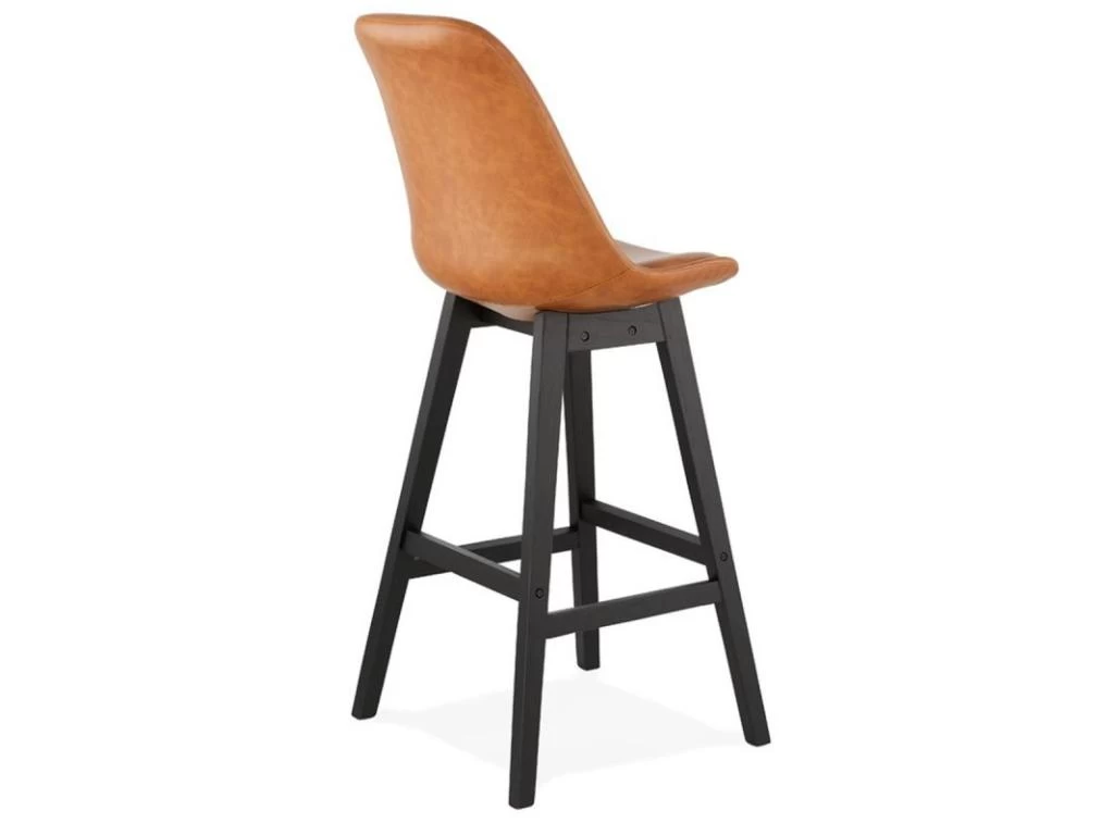 Tabouret De Bar Design "Dalia" 114cm Marron & Noir 6 Tabouret De Bar Design "Dalia" 114cm Marron & Noir – Image 4