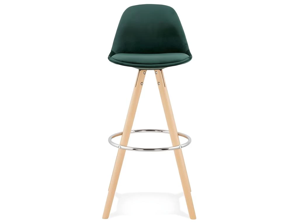 Tabouret De Bar Scandinave "Miro" 97cm Vert & Naturel 4 Tabouret De Bar Scandinave "Miro" 97cm Vert & Naturel – Image 2
