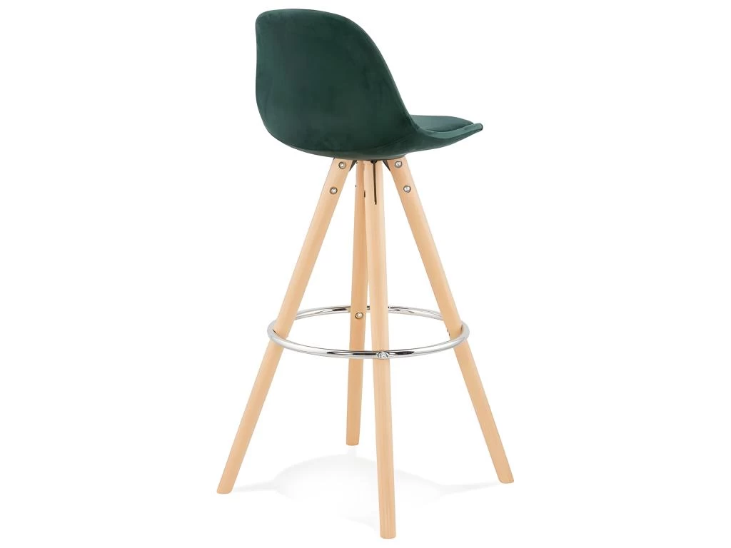 Tabouret De Bar Scandinave "Miro" 97cm Vert & Naturel 6 Tabouret De Bar Scandinave "Miro" 97cm Vert & Naturel – Image 4