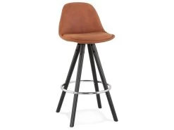 Tabouret De Bar Scandinave "Miro" 87cm Marron & Noir