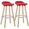 Lot De 2 Tabourets De Bar "Corela" 80cm Rouge -Vous savez quand c'est un magasin de meubles. tabouret haut 14130401