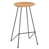 Chaise De Bar En Teck "Scanda" 77cm Naturel & Noir -Vous savez quand c'est un magasin de meubles. tabouret haut 14130567