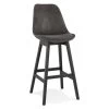 Tabouret De Bar Design "Vars" 113cm Gris & Noir