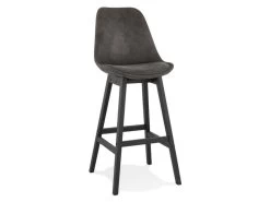 Tabouret De Bar Design "Vars" 113cm Gris & Noir
