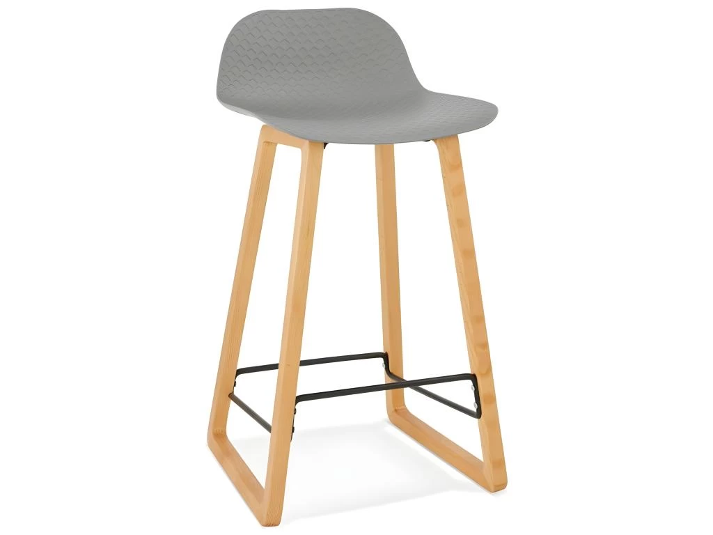 Tabouret De Bar Design "Toki" 87cm Gris & Naturel 3 Tabouret De Bar Design "Toki" 87cm Gris & Naturel