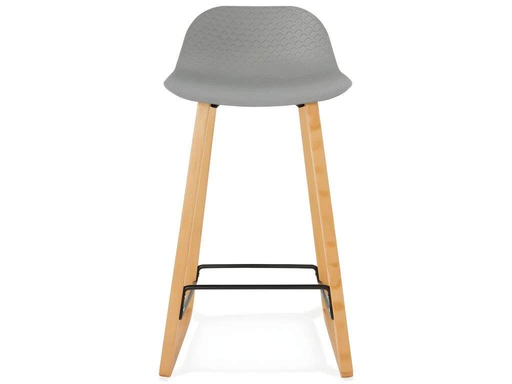 Tabouret De Bar Design "Toki" 87cm Gris & Naturel 4 Tabouret De Bar Design "Toki" 87cm Gris & Naturel – Image 2