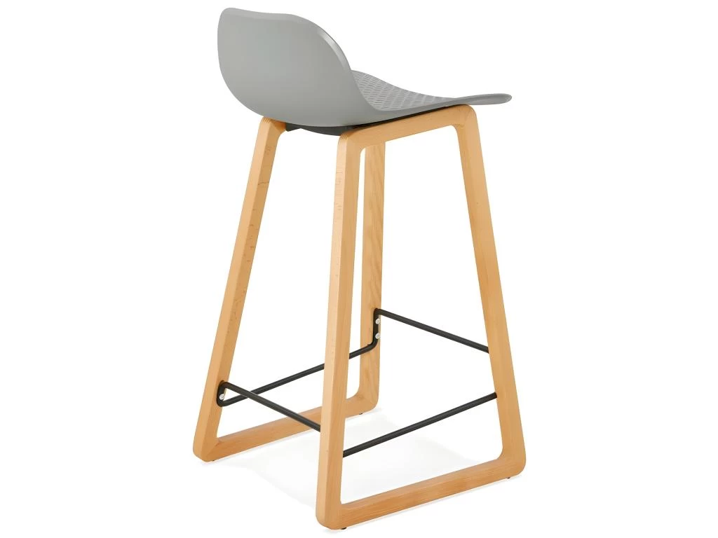 Tabouret De Bar Design "Toki" 87cm Gris & Naturel 6 Tabouret De Bar Design "Toki" 87cm Gris & Naturel – Image 4