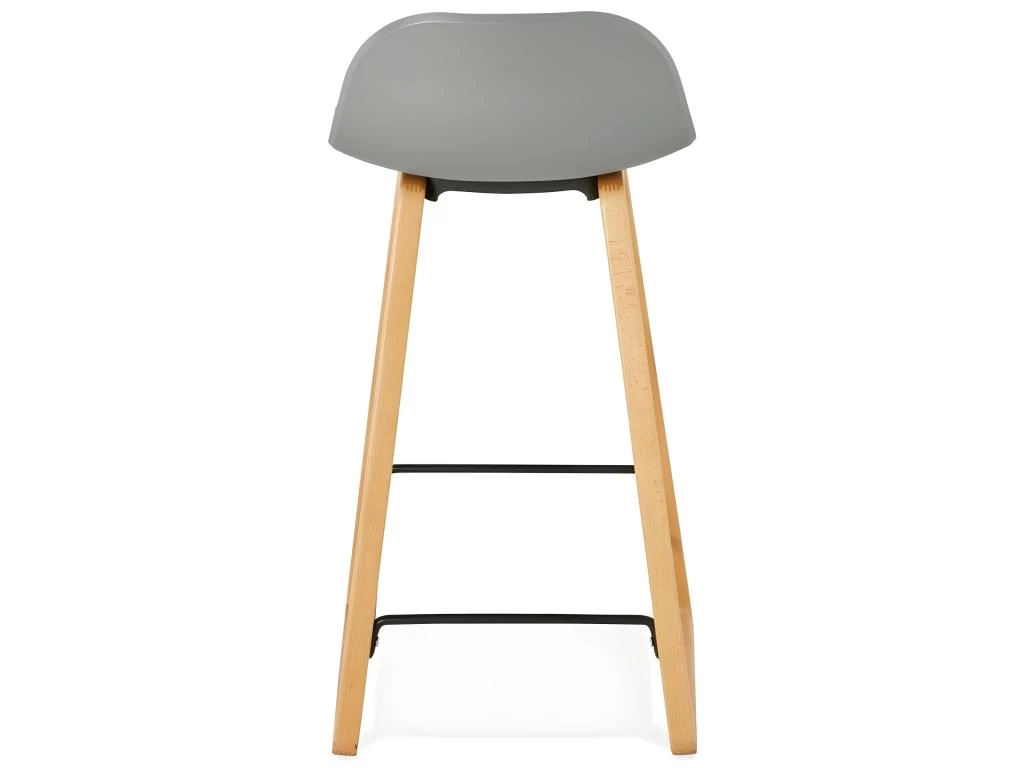 Tabouret De Bar Design "Toki" 87cm Gris & Naturel 7 Tabouret De Bar Design "Toki" 87cm Gris & Naturel – Image 5