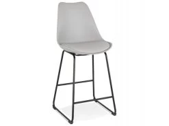 Tabouret De Bar Design "Overly" 109cm Gris & Noir