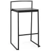 Tabouret De Bar Design Industriel "Line" 76cm Noir -Vous savez quand c'est un magasin de meubles. tabouret haut 14131993