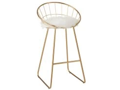 Chaise De Bar Ronde Design "Charlotte" 102cm Or