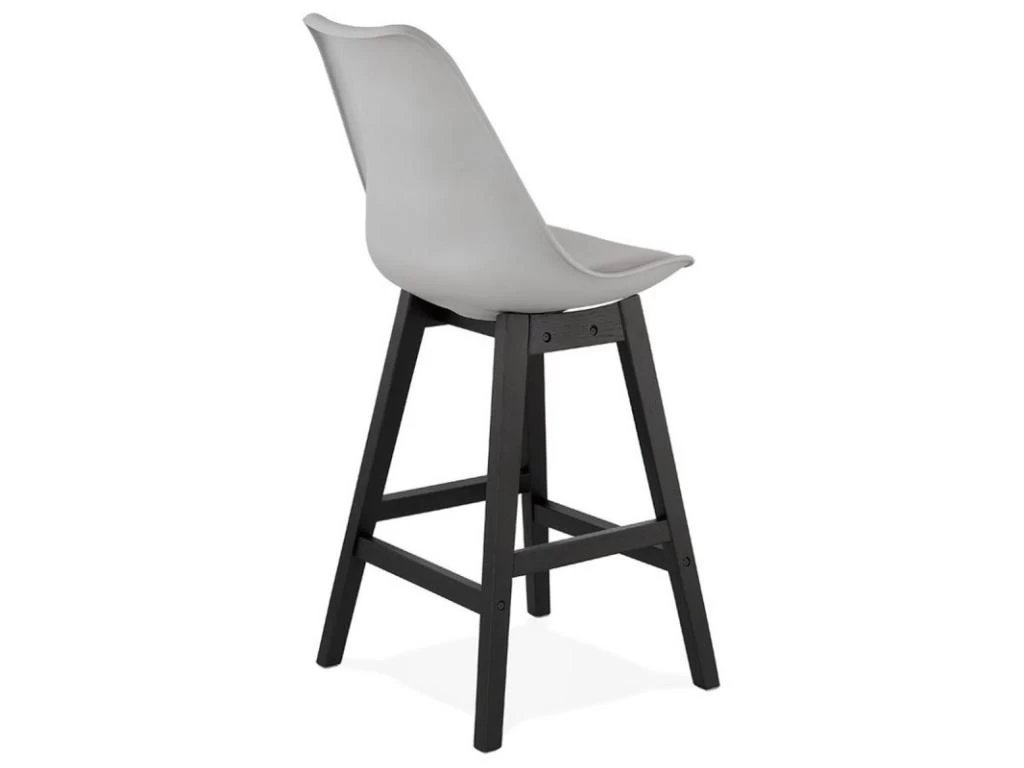 Tabouret De Bar Design "Cabelo" 102cm Gris & Noir 6 Tabouret De Bar Design "Cabelo" 102cm Gris & Noir – Image 4