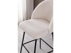 Lot De 2 Tabourets De Bar En Métal Et Bouclettes Blanches -Vous savez quand c'est un magasin de meubles. tabouret haut 14209973