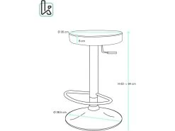 KAYELLES Lot De 2 Tabourets Bar Rond Réglable En Hauteur Et Pivotant - YO (Noir) -Vous savez quand c'est un magasin de meubles. tabouret haut 14273545