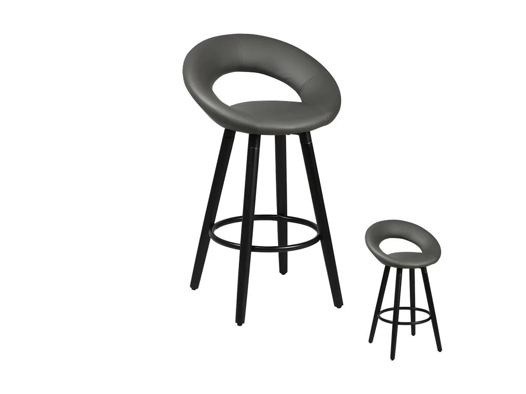 Duo De Tabourets De Bar Gris - POP 3 Duo De Tabourets De Bar Gris - POP