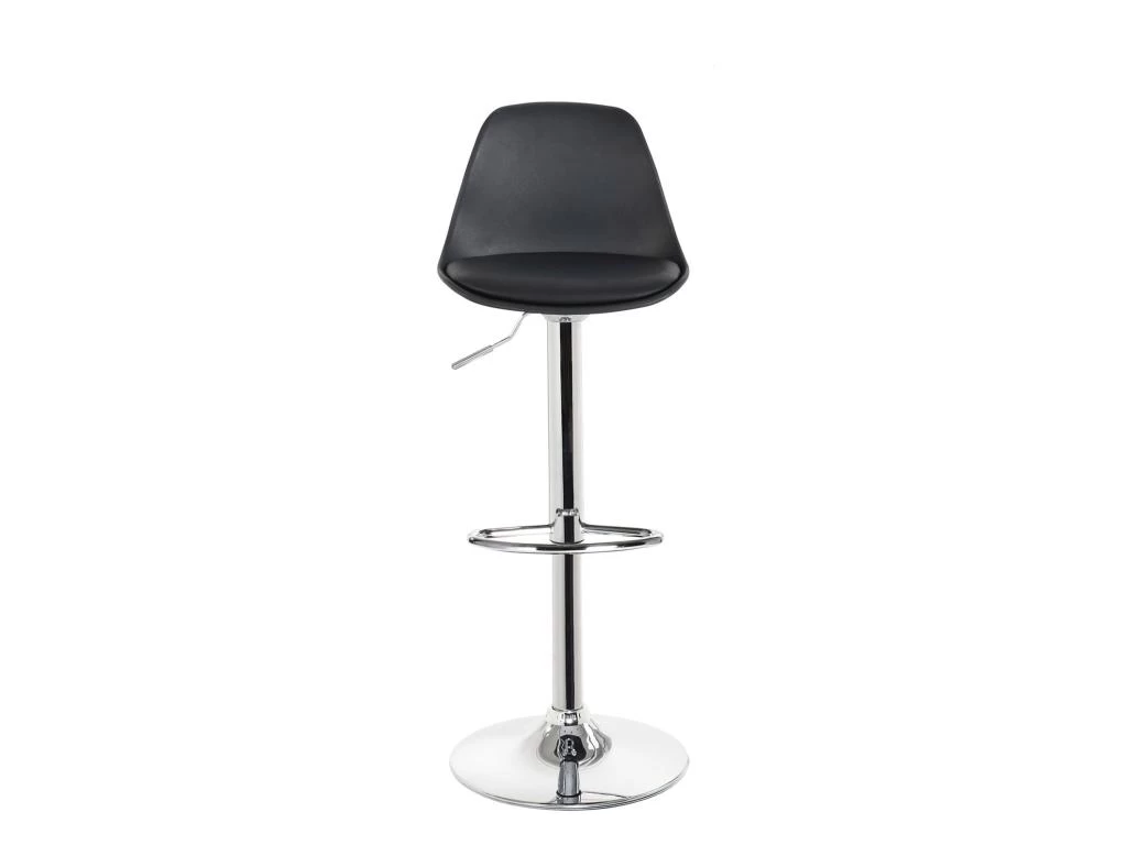 KAYELLES Lot De 2 Tabourets De Bar Design Réglable Pivotant SIG (Noir) 4 KAYELLES Lot De 2 Tabourets De Bar Design Réglable Pivotant SIG (Noir) – Image 2