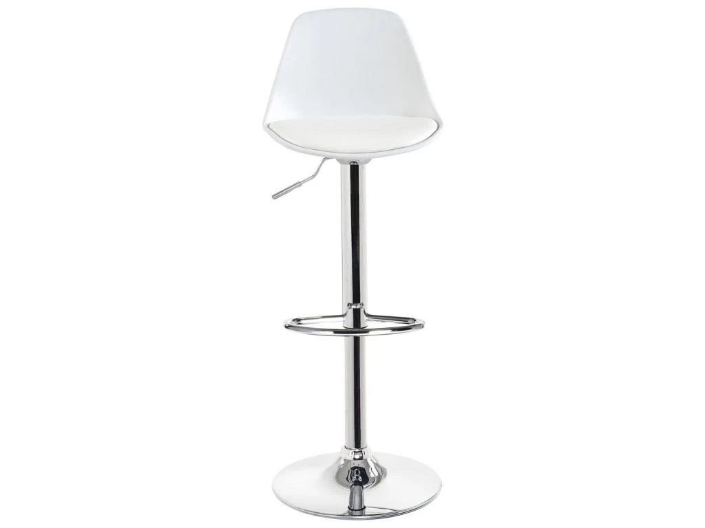 KAYELLES Lot De 2 Tabourets De Bar Design Réglable Pivotant SIG (Blanc) 4 KAYELLES Lot De 2 Tabourets De Bar Design Réglable Pivotant SIG (Blanc) – Image 2