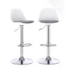 KAYELLES Lot De 2 Tabourets De Bar Design Réglable Pivotant SIG (Blanc-gris) -Vous savez quand c'est un magasin de meubles. tabouret haut 14723249