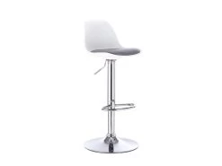 KAYELLES Lot De 2 Tabourets De Bar Design Réglable Pivotant SIG (Blanc-gris) -Vous savez quand c'est un magasin de meubles. tabouret haut 14723253