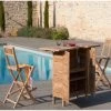 HARRIS - Chaise Pliante De Bar Jardin En Bois Teck -Vous savez quand c'est un magasin de meubles. tabouret haut 14731117