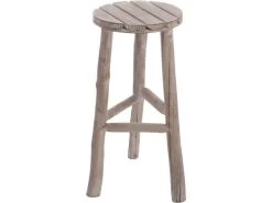 Tabouret Rond Bois Blanc Medium Balmoral Park