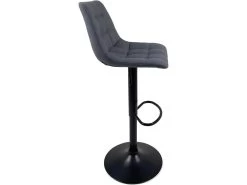 Lot De 2 Tabourets De Bar Design Matelassé SID (Gris) -Vous savez quand c'est un magasin de meubles. tabouret haut 15783853