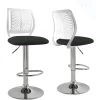 Lot De 2 Tabourets De Bar Design Avec Dossier SAWA (Blanc Et Noir) -Vous savez quand c'est un magasin de meubles. tabouret haut 15862563