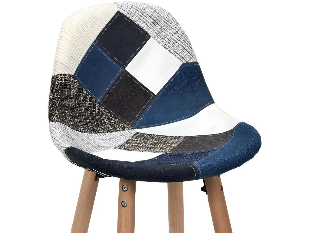 Set De 2 Tabourets De Bar Patchwork 6 Set De 2 Tabourets De Bar Patchwork – Image 4