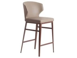 Tabouret En Croûte De Cuir Et Acier Bronze 4000 ANGEL CERDA